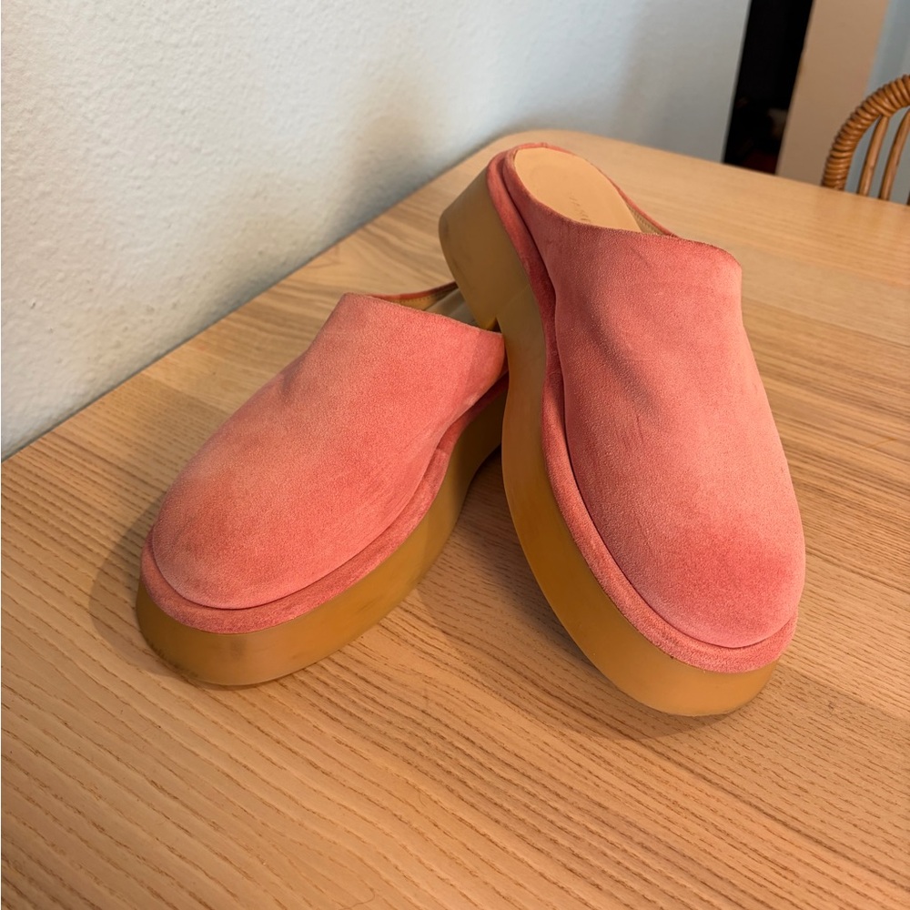 WANDLER Pink Suede Mules